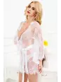 Déshabillé sexy blanc transparent
