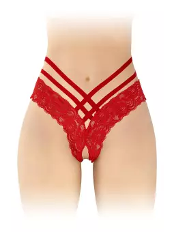 Tanga ouvert Anne - rouge