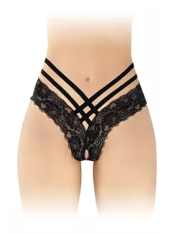 Tanga ouvert Anne - noir