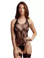 Body fendu résille et strass - Le Désir Body fendu résille et strass - Le Désir