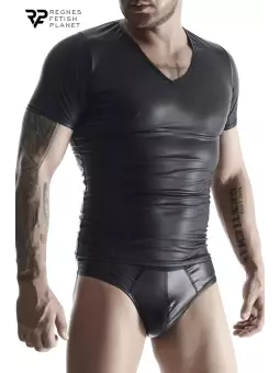 T-shirt wetlook noir - Regnes