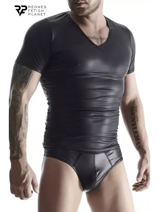 T-shirt wetlook noir - Regnes T-shirt wetlook noir - Regnes