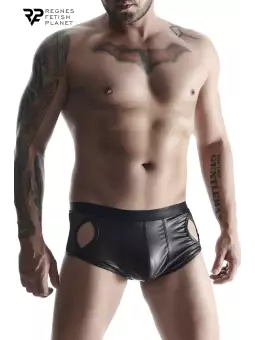 Shorty ouvert noir wetlook - Regnes