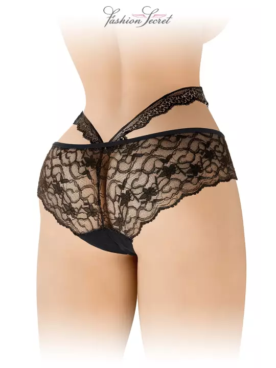 Culotte ouverte noire Marie - Fashion Secret