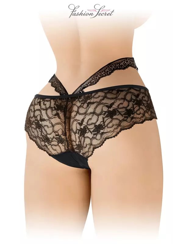 Culotte ouverte noire Marie - Fashion Secret