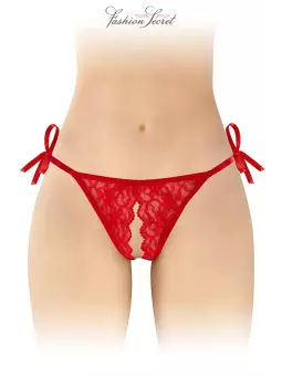 String rouge ouvert à nouer Stella - Fashion Secret