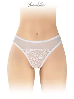 Tanga blanc ouvert Ava - Fashion Secret