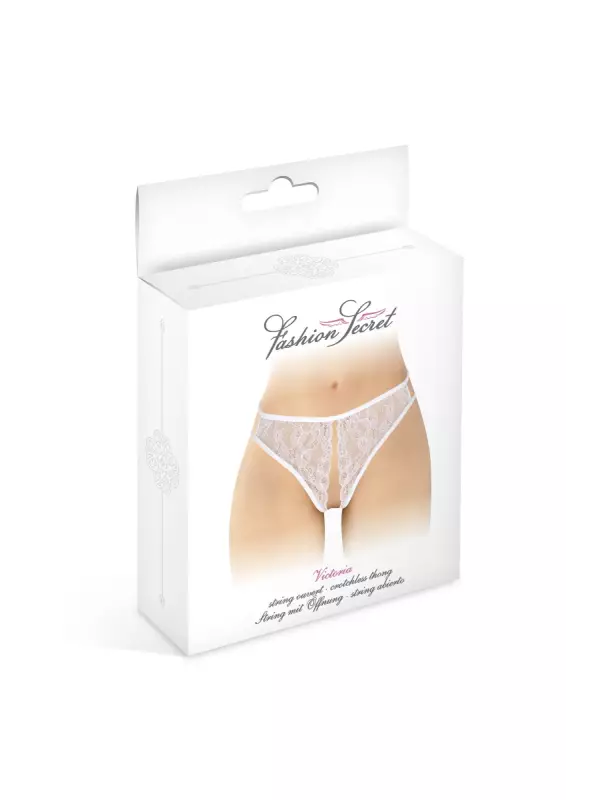 String blanc ouvert Victoria - Fashion Secret