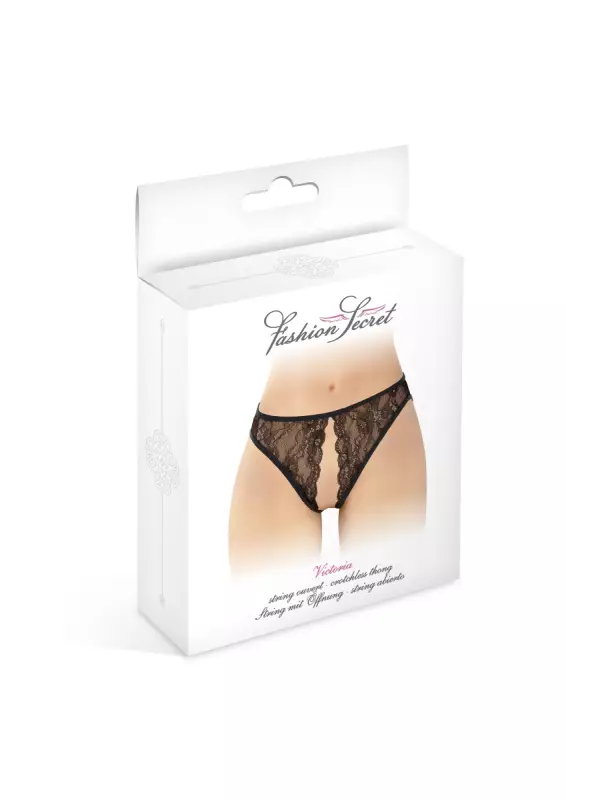 String noir ouvert Victoria - Fashion Secret