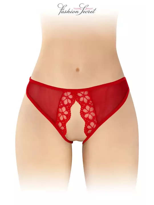 Culotte rouge ouverte Ambre - Fashion Secret