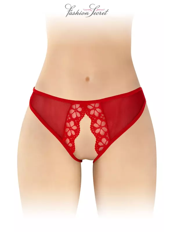 Culotte rouge ouverte Ambre - Fashion Secret