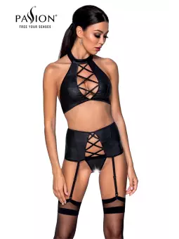 Ensemble sexy faux cuir Nancy - Passion