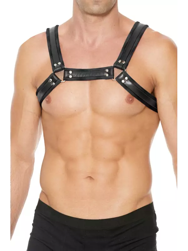 Harnais Buckle Bulldog noir - Ouch!