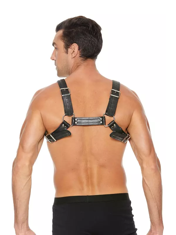 Harnais Buckle Bulldog noir - Ouch!