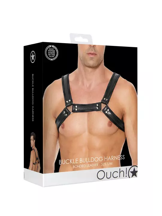 Harnais Buckle Bulldog noir - Ouch!