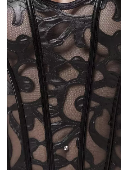 Corset bustier à jarretelles - Grey Velvet