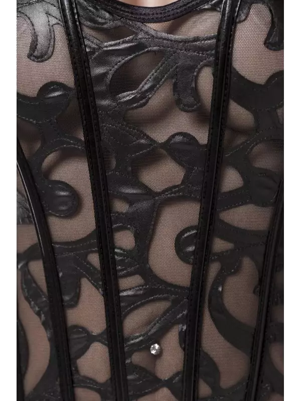 Corset bustier à jarretelles - Grey Velvet
