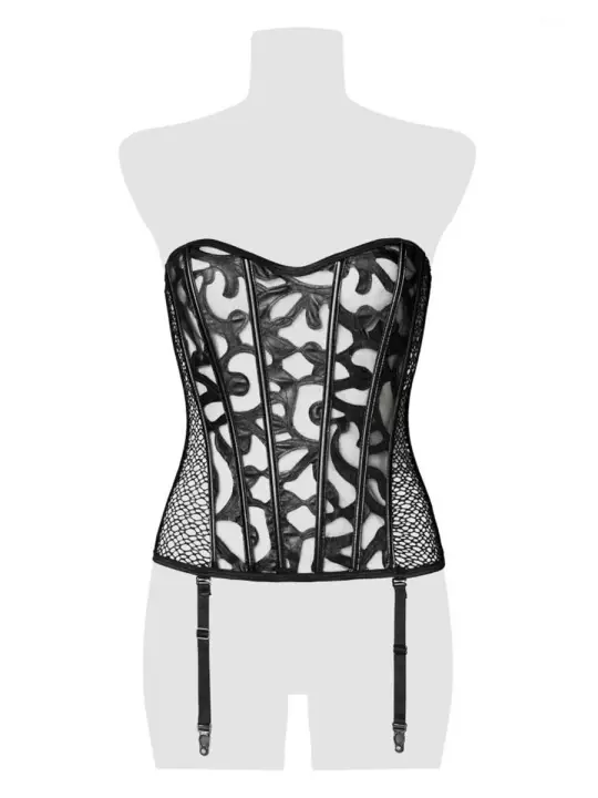 Corset bustier à jarretelles - Grey Velvet