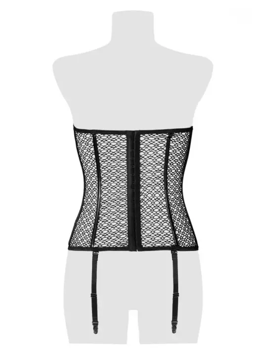 Corset bustier à jarretelles - Grey Velvet