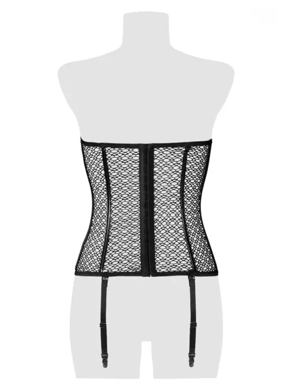 Corset bustier à jarretelles - Grey Velvet