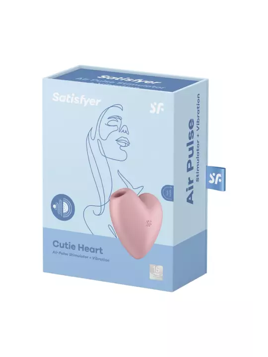 Double stimulateur Cutie Heart rose - Satisfyer