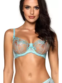 Soutien-gorge dentelle bleu V-10131 - Axami