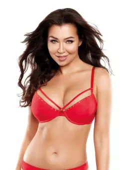 Soutien-gorge push-up rouge V-10351 - Axami