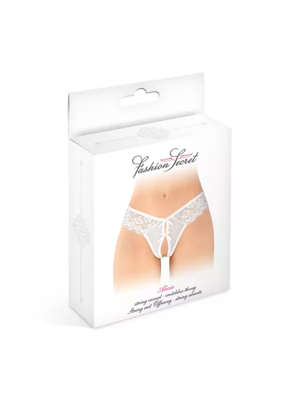 String ouvert Alicia blanc - Fashion Secret