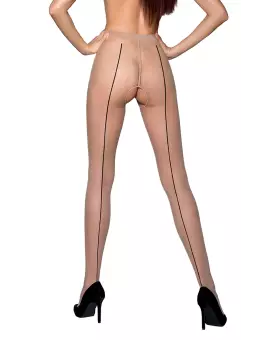 Collants ouverts couture TI022 - beige