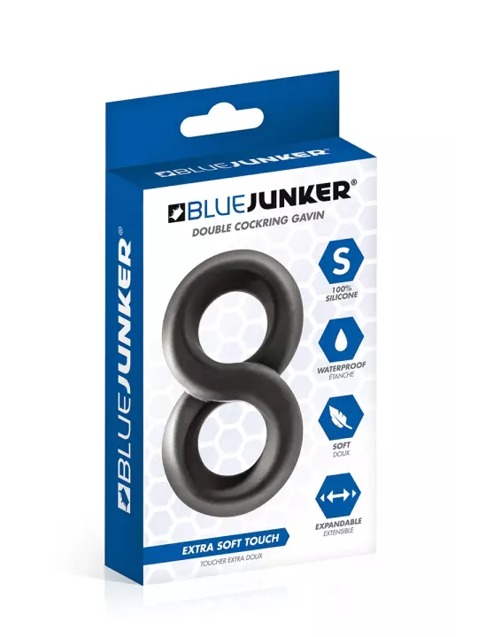Double cockring en 8 - Blue Junker