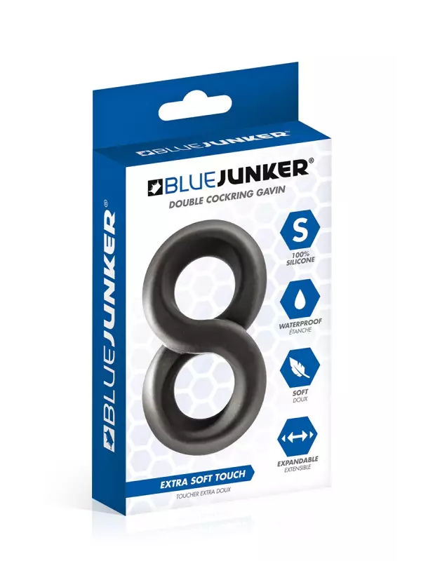 Double cockring en 8 - Blue Junker