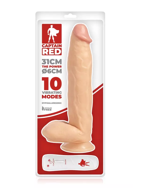Vibro XXL The Power 31 x 6 cm - Captain Red