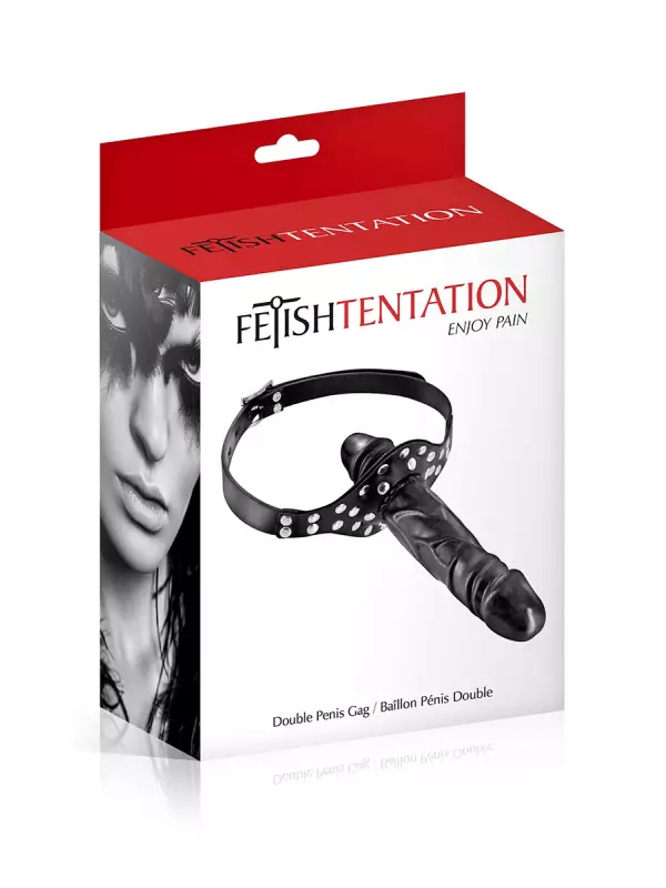 Bâillon double gode black - Fetish Tentation