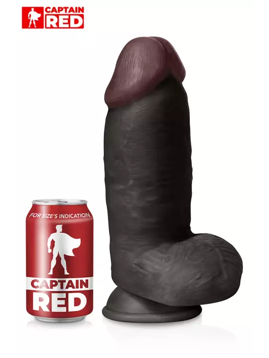 Gode XXL Colossus Black 26 x 7,5 cm - Captain Red