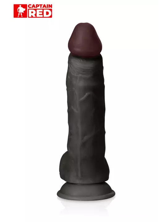 Gode réaliste The Intense Black 24 x 5 cm - Captain Red