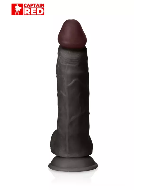 Gode réaliste The Intense Black 24 x 5 cm - Captain Red