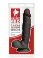 Gode réaliste The Intense Black 24 x 5 cm - Captain Red