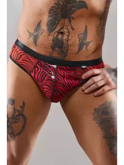 Slip type brésilien zébré rouge et noir - Regnes