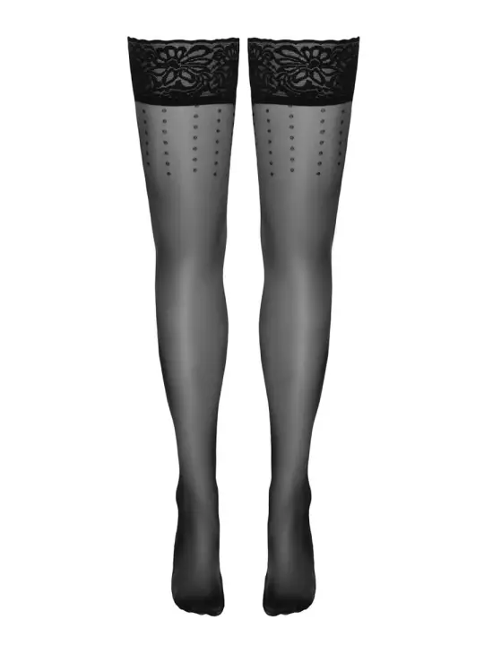 Bas autofixants noir Hold up 2 - Cotelli Legwear Bas autofixants noir Hold up 2 - Cotelli Legwear