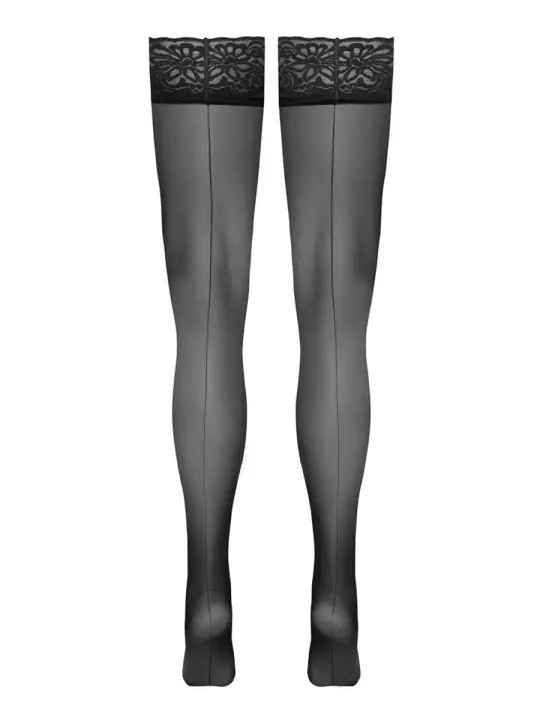 Bas autofixants noir Hold up 3 - Cotelli Legwear Bas autofixants noir Hold up 3 - Cotelli Legwear