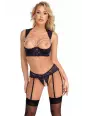 Ensemble lingerie ouverte violet - Cotelli Lingerie Ensemble lingerie ouverte violet - Cotelli Lingerie