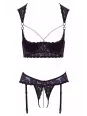 Ensemble lingerie ouverte violet - Cotelli Lingerie Ensemble lingerie ouverte violet - Cotelli Lingerie