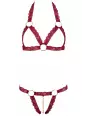 Ensemble string ouvert et seins nus bordeaux - Cottelli Lingerie Ensemble string ouvert et seins nus bordeaux - Cottelli Lingerie