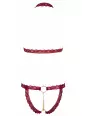 Ensemble string ouvert et seins nus bordeaux - Cottelli Lingerie Ensemble string ouvert et seins nus bordeaux - Cottelli Lingerie