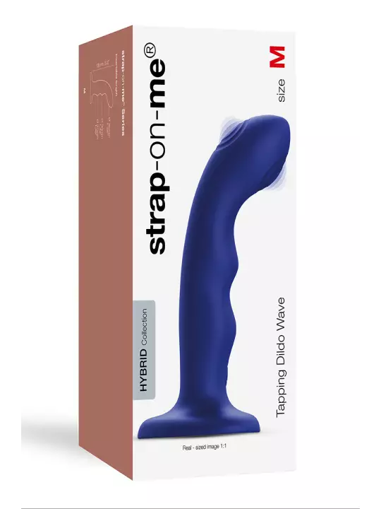 Vibro Tapping dildo wave bleu - Strap on Me