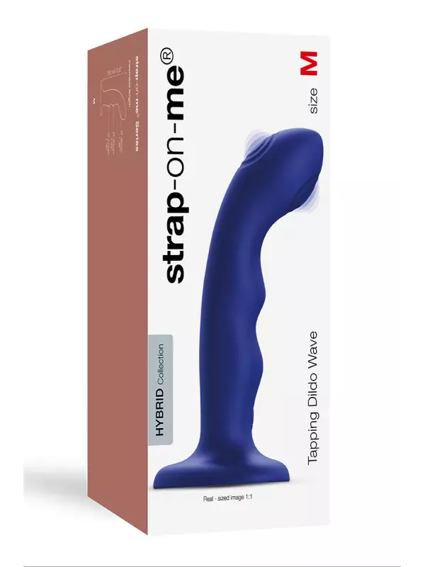 Vibro Tapping dildo wave bleu - Strap on Me