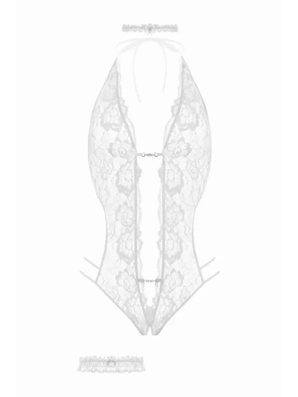 Ensemble body ouvert Renee blanc - Christine
