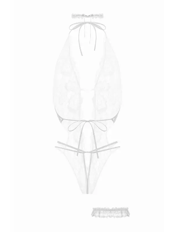 Ensemble body ouvert Renee blanc - Christine