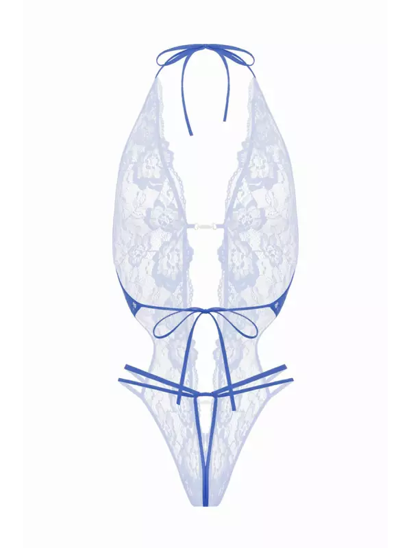 Body string ouvert Renee bleu - Christine