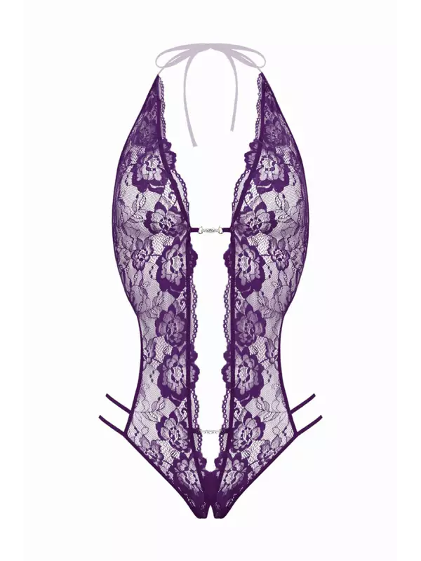 Body string ouvert Renee violet - Christine